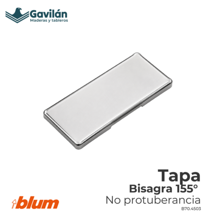 870.4503 Tapa bisagra 155° no protuberancia Niquelada
