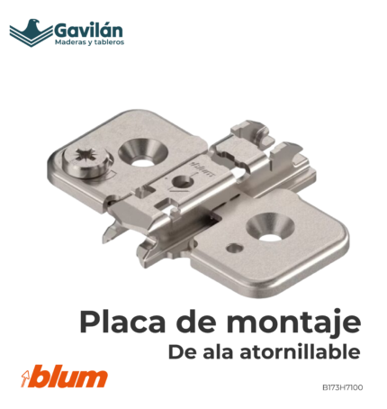 B173H7100 Placa de montaje de ala atornillable