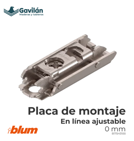 B175H3100 Placa de montaje en línea ajustable