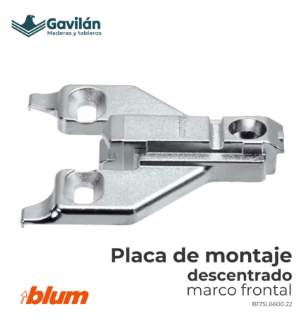 B175L6600.22 Placa de montaje descentrado marco frontal