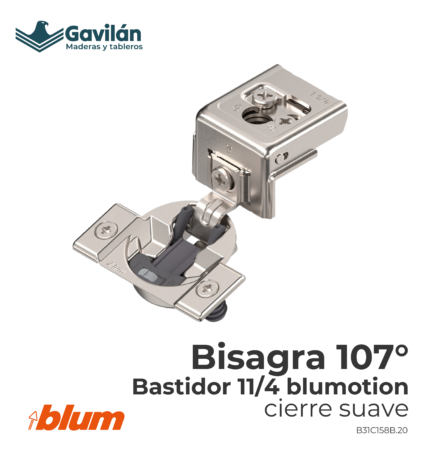 B31C158B.20 Bisagra 107° Bastidor 11 4 Cierre suave