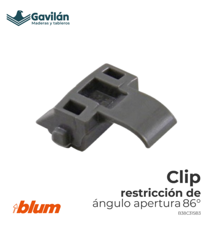 B38C315B3 Clip restricción de ángulo apertura 86°