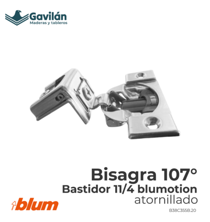 B38C355B.20 Bisagra 107° Bastidor 11 4 atornillado