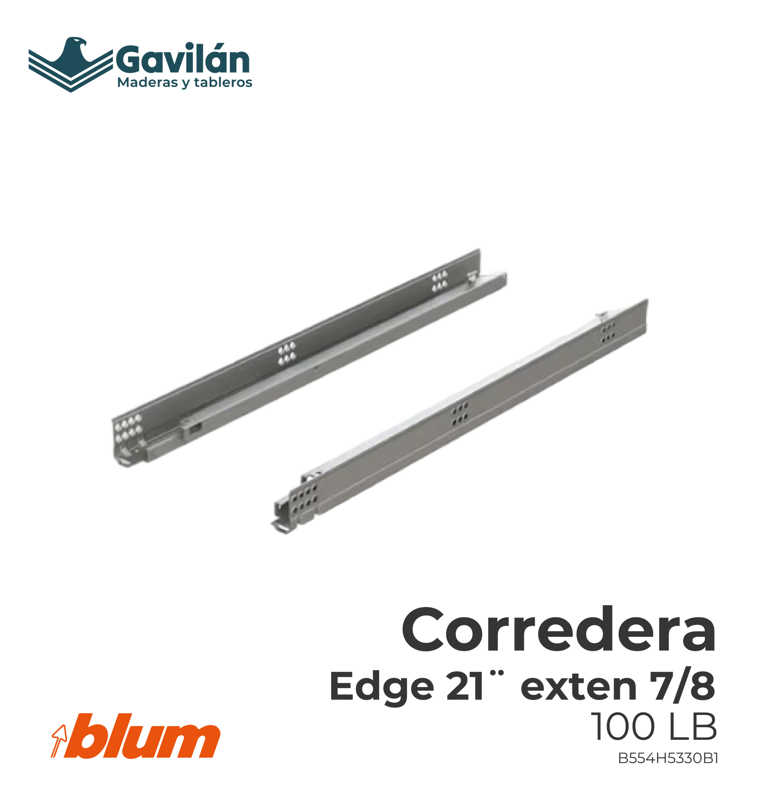 B554H5330B1 Corredera edge 21 exten 7-8 B554H5330B1 Corredera edge 21 exten 7