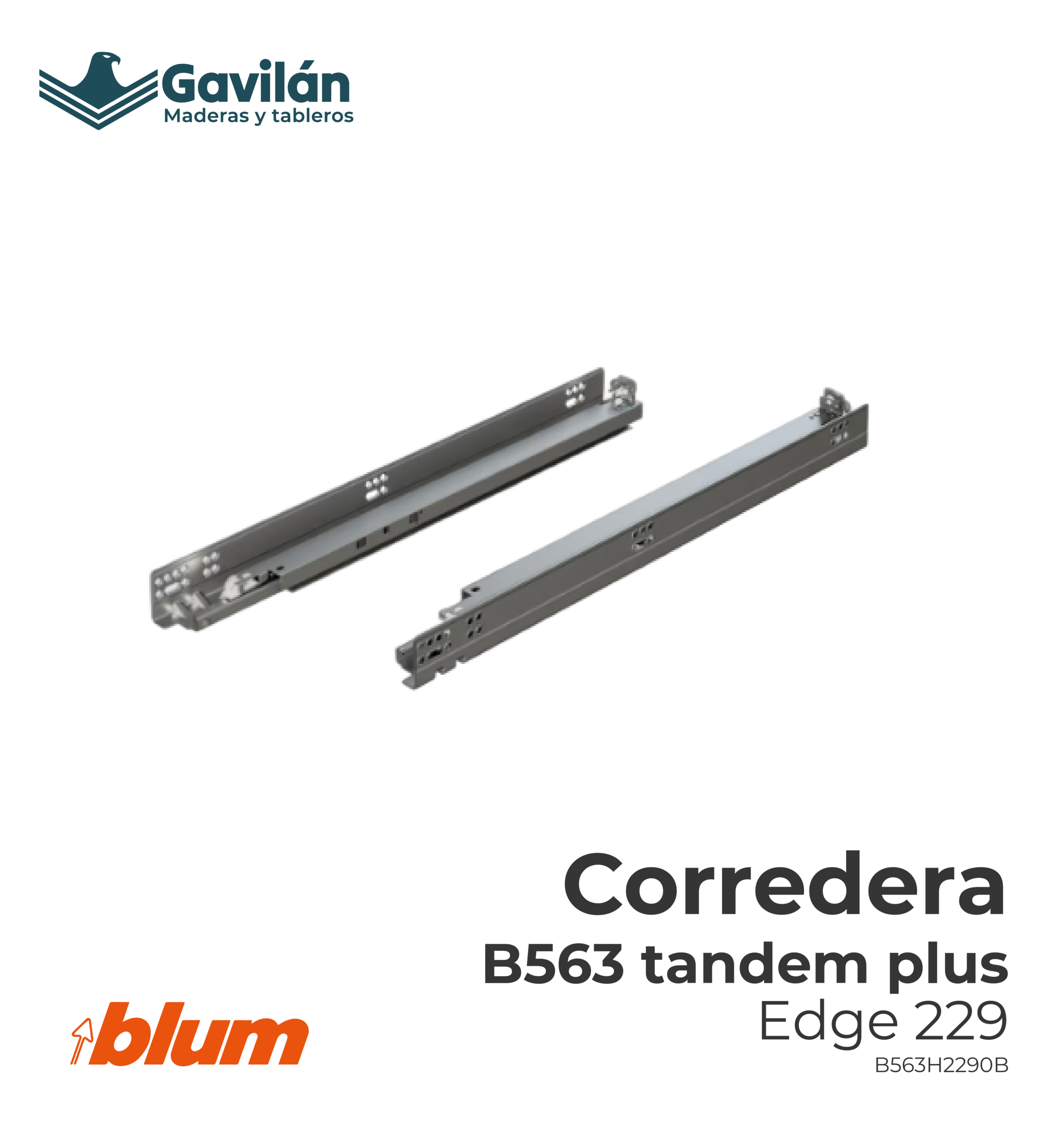 B563H2290B Corredera B563 tandem plus Edge 229 B563H2290B Corredera B563 tandem plus Edge