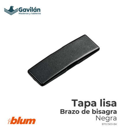 B70.1503 BK Tapa lisa Brazo de bisagra negra