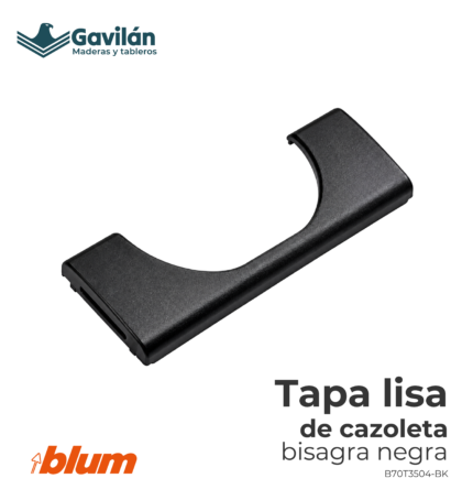 B70T3504 BK Tapa lisa de cazoleta bisagra negra