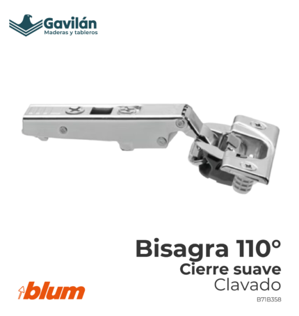 B71B358 Bisagra 110° Bastidor Cierre suave clavado