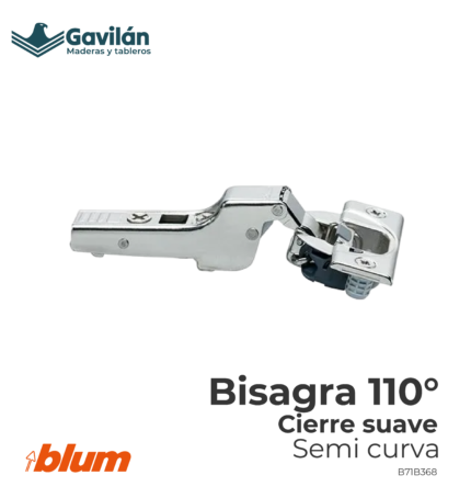 B71B368 Bisagra 110° Cierre suave semi curva