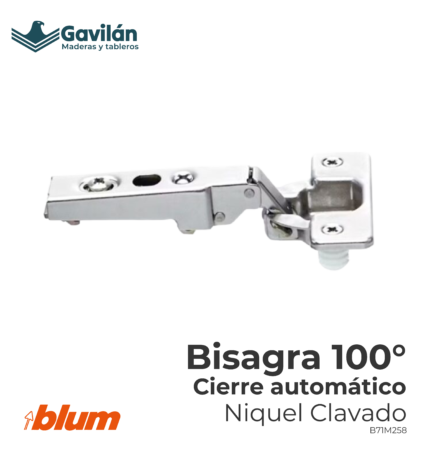 B71M258 Bisagra 100° Cierre automático Niquel