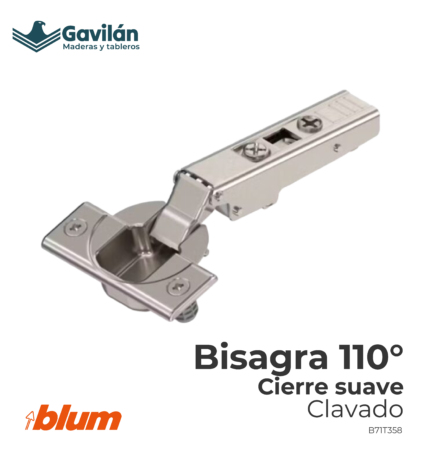 B71T358 Bisagra 110° Bastidor Cierre suave clavado