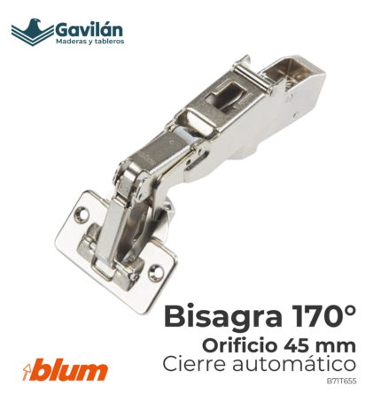 B71T655 Bisagra 170° Orificio 45 mm cierre automático