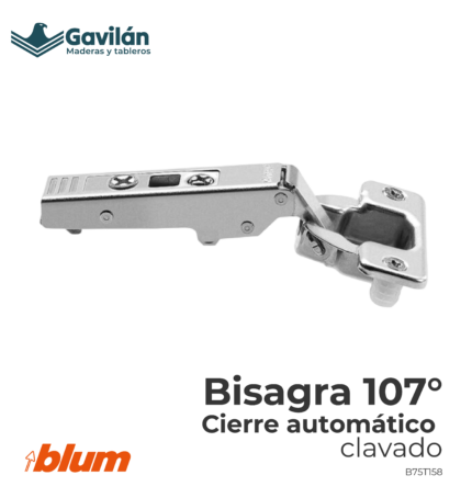 B75T158 Bisagra 107° Cierre automático clavado