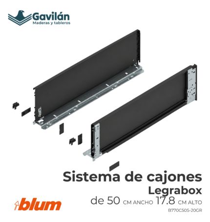 B770C50S 20GR Sistema de cajones legrabox 50cm y 17.8cm