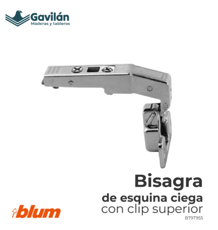 B79T955 Bisagra de esquina ciega con clip superior