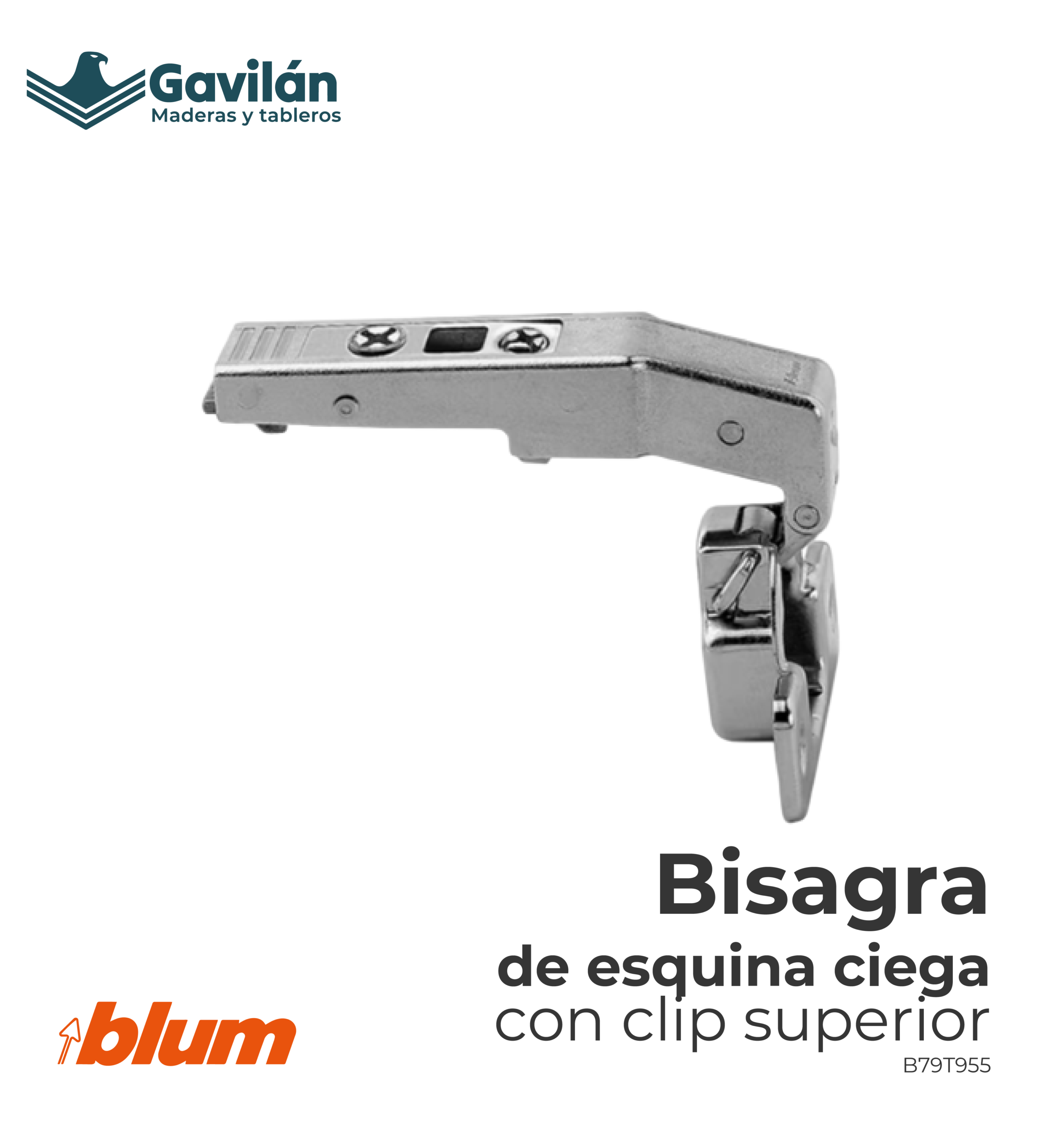 B79T955 Bisagra de esquina ciega con clip superior B79T955 Bisagra de esquina ciega con clip superior