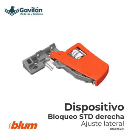 BT51.7601R Dispositivo Bloqueo STD derecha Ajuste lateral