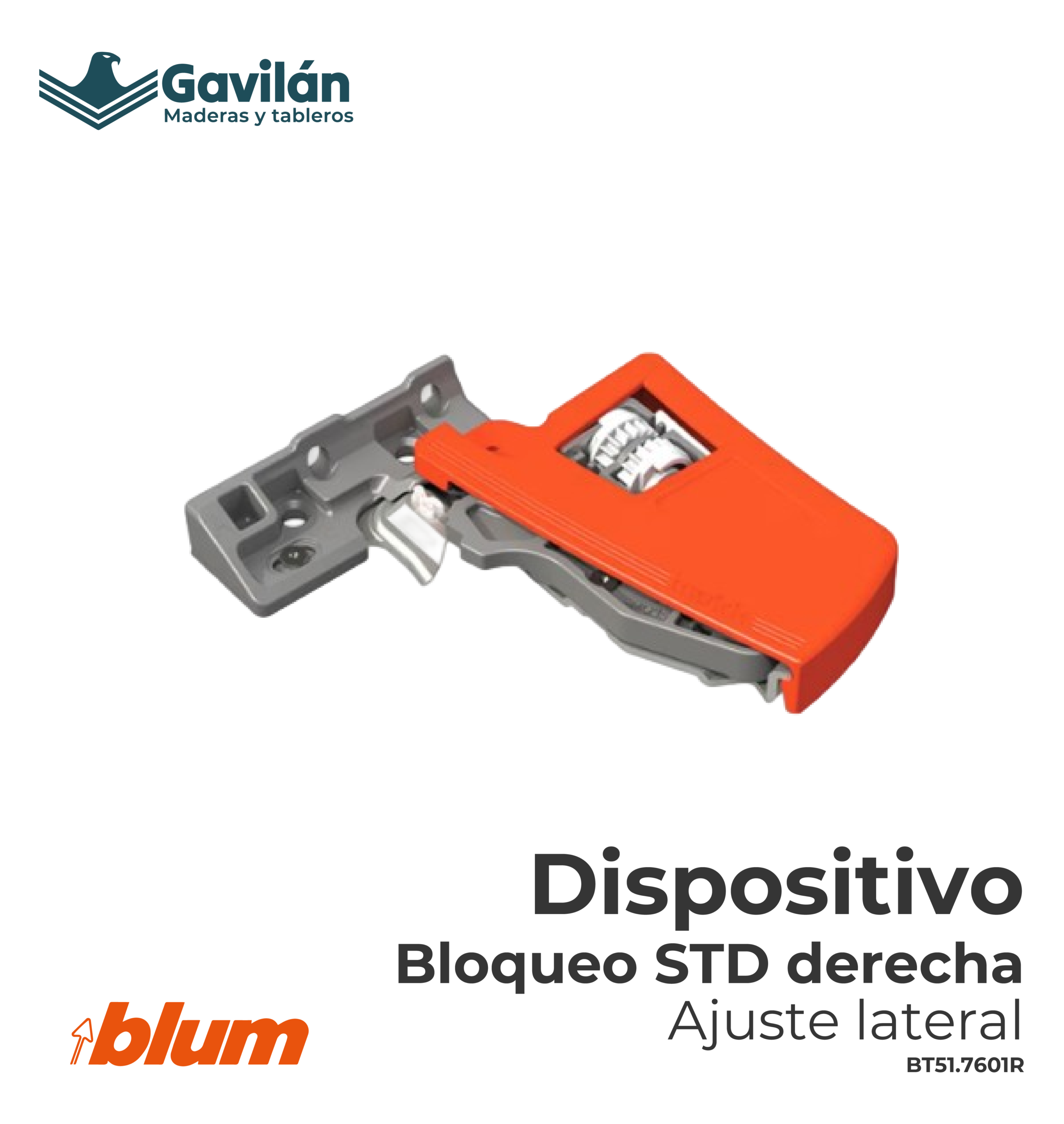 BT51.7601R Dispositivo Bloqueo STD derecha Ajuste lateral BT51.7601R Dispositivo Bloqueo STD derecha Ajuste lateral