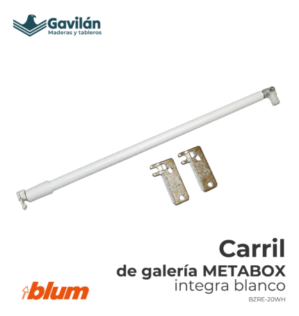 BZRE 20WH Carril de galeria Metabox Integra Blanco