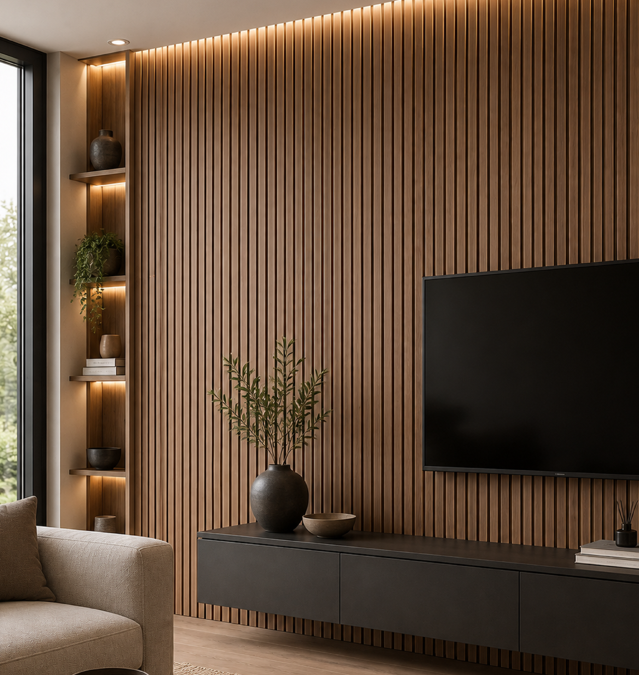 120039764 Lambrín Light Walnut 12x280 MDF