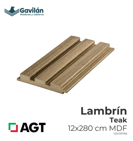 120039766 Lambrin Teak 12x280 MDF
