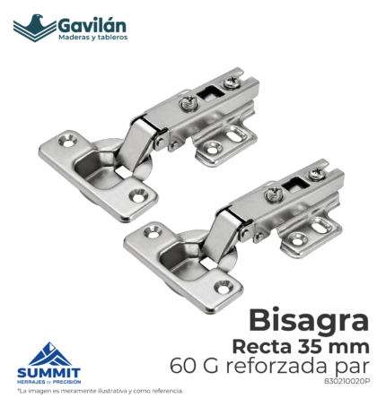 830210020P Bisagra Recta 35 mm 60G reforzada par