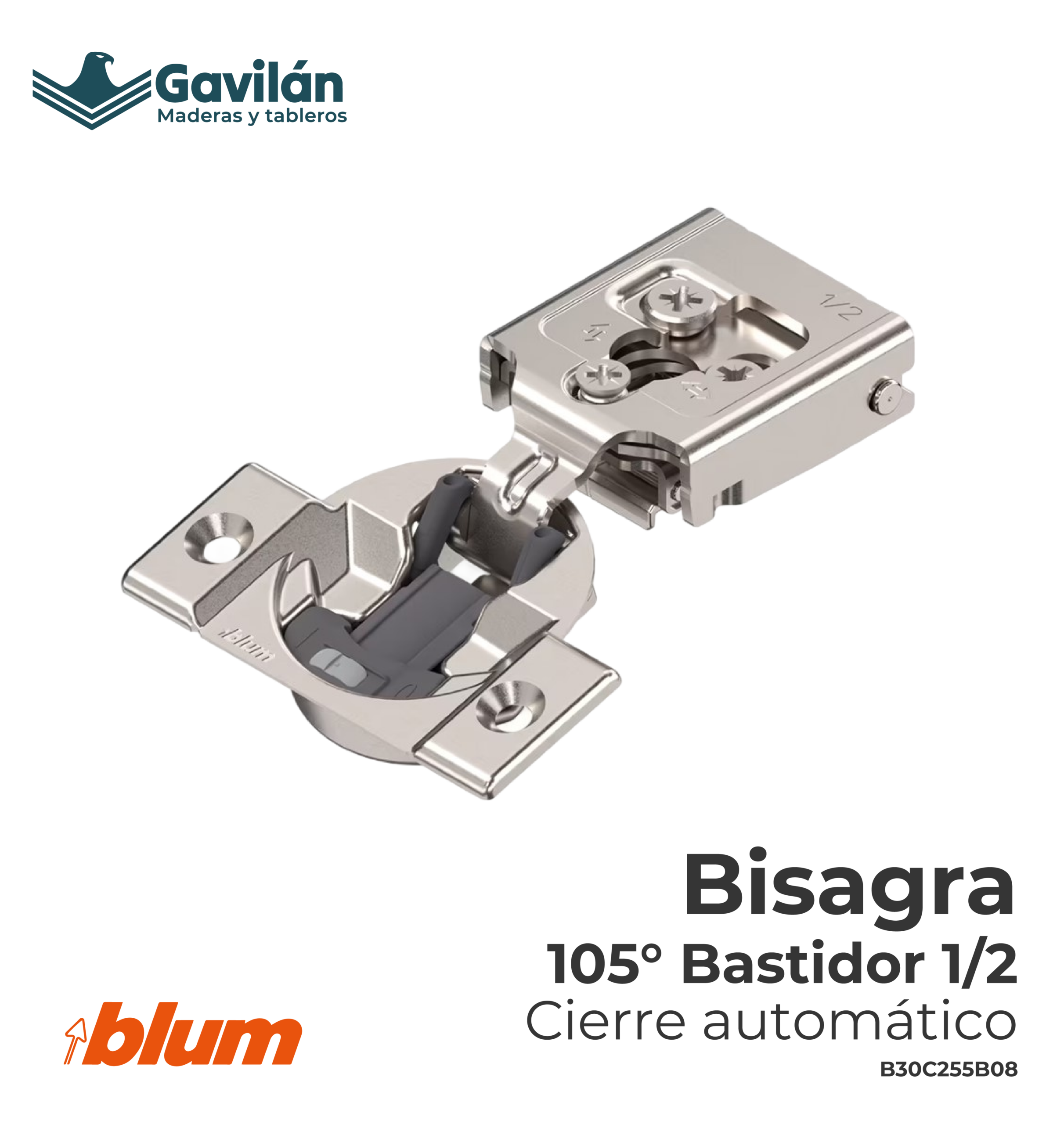 B30C255B08 Bisagra 105° Bastidor 1 2 cierre automático